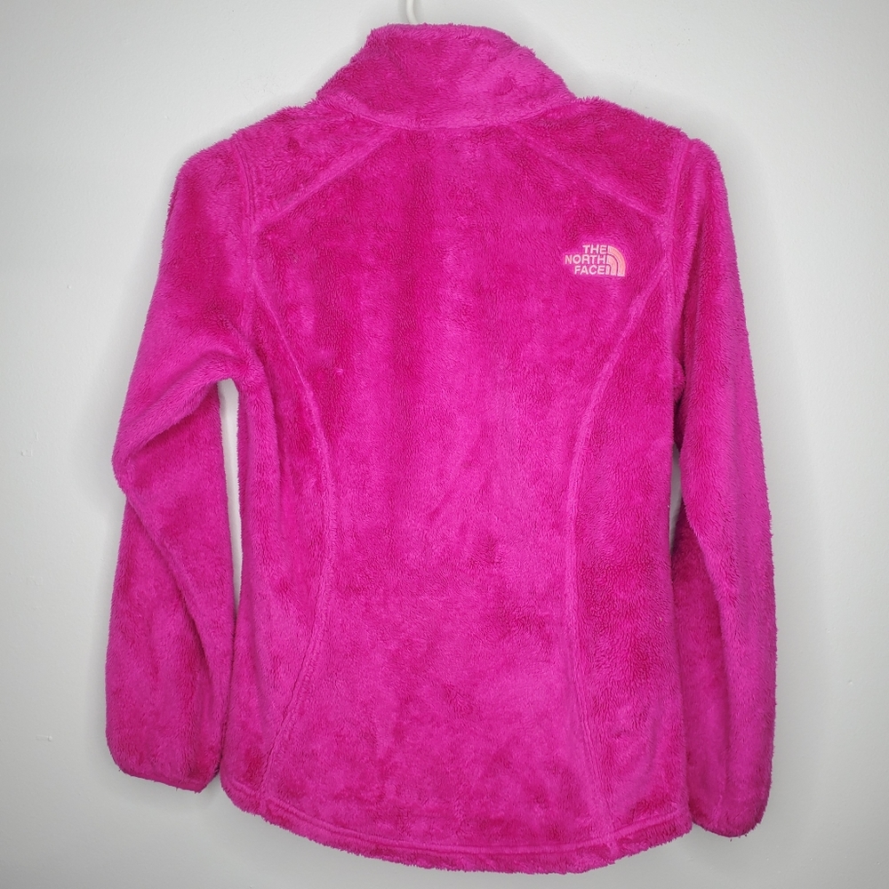 30) THE NORTH FACE Pink/Pink Mock Neck Fuzzy Jacket Kid's Sz. M 10/12 - Picture 6 of 7